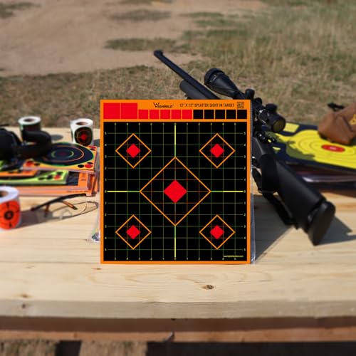 12x12 Inch Adhesive Splatter Shooting Targets - 10 Pack
