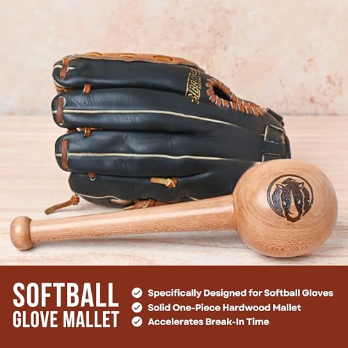 Rhino Wax Softball Glove Break-In System with Mallet & Wrap - Fits All Sizes