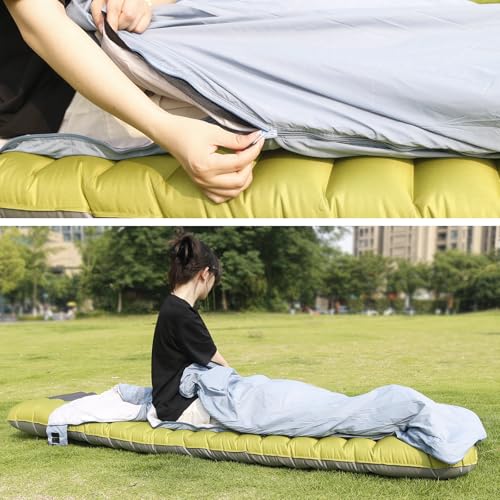 NewDoar Ultralight Sleeping Bag for Warm Weather - Blue, Medium Fit (5'7" & Under), 50-70°F