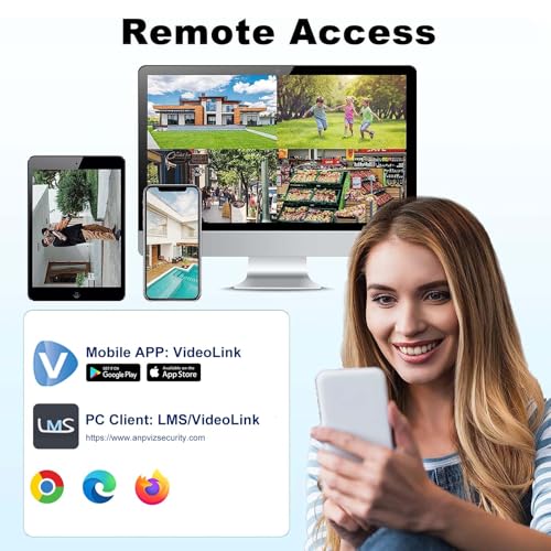 Anpviz 4MP Bullet PoE IP Camera, Security IP Camera Outdoor Indoor, AI Human Motion Detection, Smart Dual Light Color Night Vision, Built-in Mic, 2.8mm Lens, IP66 Waterproof, NDAA Complaint (U Series)