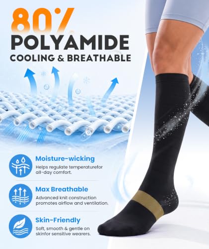 Compression Socks Women & Men for Nurse Travel Flying Running Cycling