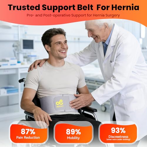 Gagaiuco L-Size Umbilical Hernia Belt for Men & Women, Abdominal Support with Compression Pads