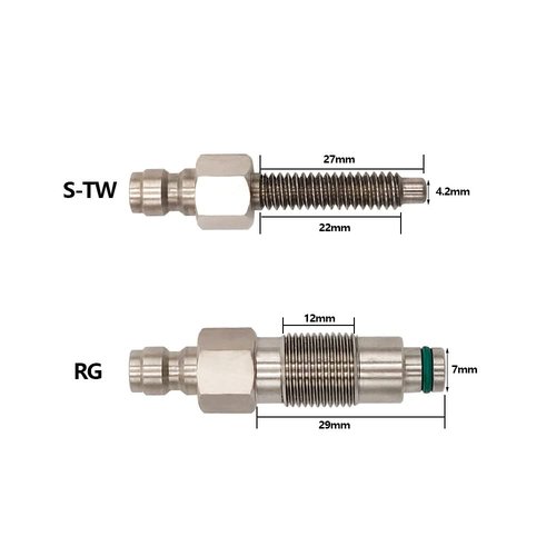 VaVoger Pneumatic Converters CO2 Kit,1pcs S-TW or RG Threaded Airsoft, BB, and Pellet Gun CO2,Replacing 12g Cylinder (for RG)