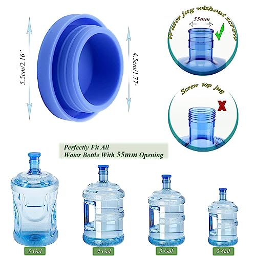 Reusable 5 Gallon Water Jug Caps - Leak Proof, Anti-Splash, 4 Pack