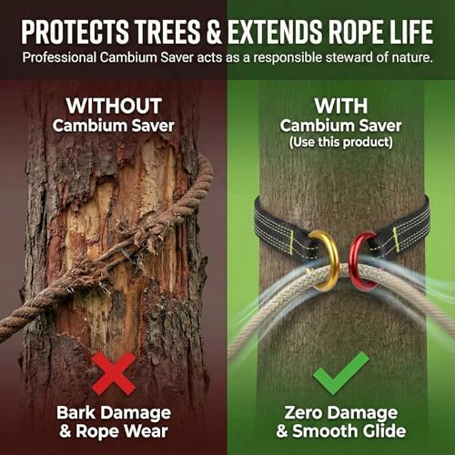 Feiyagoo Arborist Friction Saver Tree Climbing Cambium Saver Loop Belt Retrievable Anchor 35.4 in