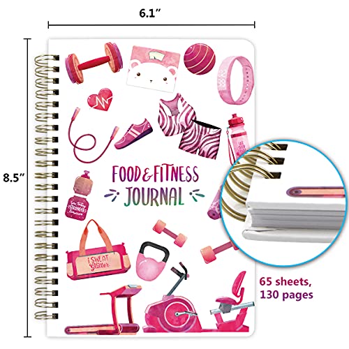 Food and Fitness Journal - 132 Pages Workout & Nutrition Log