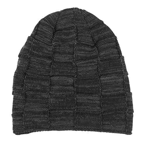 REDESS Unisex Winter Knit Beanie Hat Black One Size A1 - Warm Slouchy Skull Cap