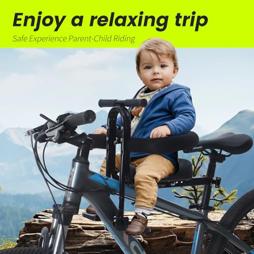 Front Mounted Kids Bike Seat with Foot Pedals - 2-5 Years