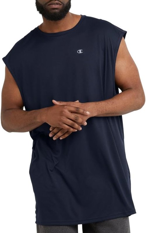 Champion Men's Sleeveless Sport Tank - Comfortable Muscle T-Shirt for Active Wear | Reg. & Big & Tall Sizes