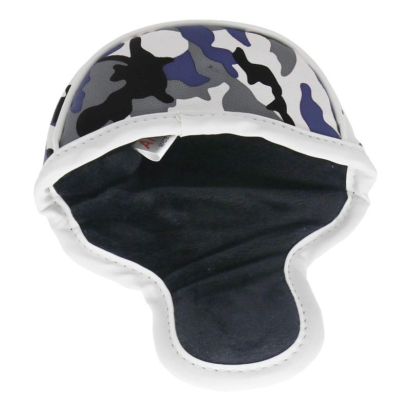 Seacloud Golf Head Cover Small Size PU Leather Camouflage Style Mallet Putter Headcover Designed for Smaller Mallet - Gray