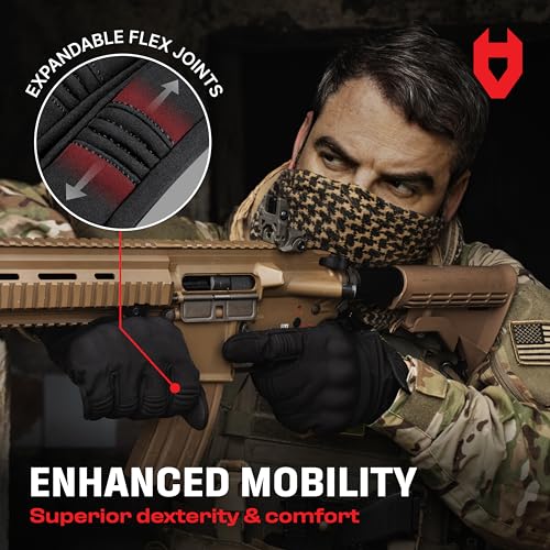 Water Resistant Tactical Shooting Gloves for Men - X-Large