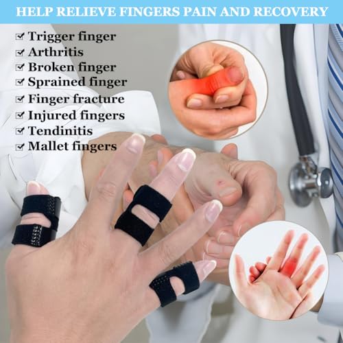 Thumb Finger Splints - 2 Pcs Trigger Finger Brace for Pain Relief