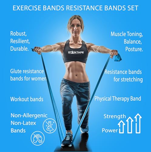 50 Yards Medium Resistance Bands - Latex-Free Elastic Roll