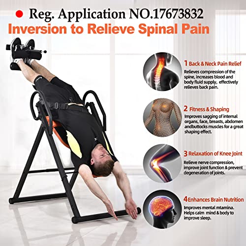 Inversion Table for Back Pain Relief - 350 lbs Capacity