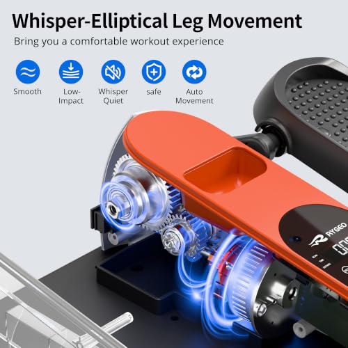 Under Desk Elliptical Machine - Portable Leg Exerciser with 12 Speeds