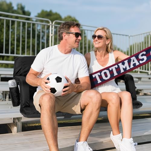 Stadium Seat with Back Support - 2.5" Thick Cushion, 6 Recline Positions, 2 Cup Holders - Black, 2 Pack, Extra Wide 24"