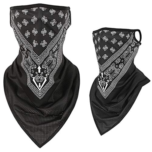 Balaclava Ski Mask - Quick-Dry Half Mask Liner Neck Gaiter - Medium Black