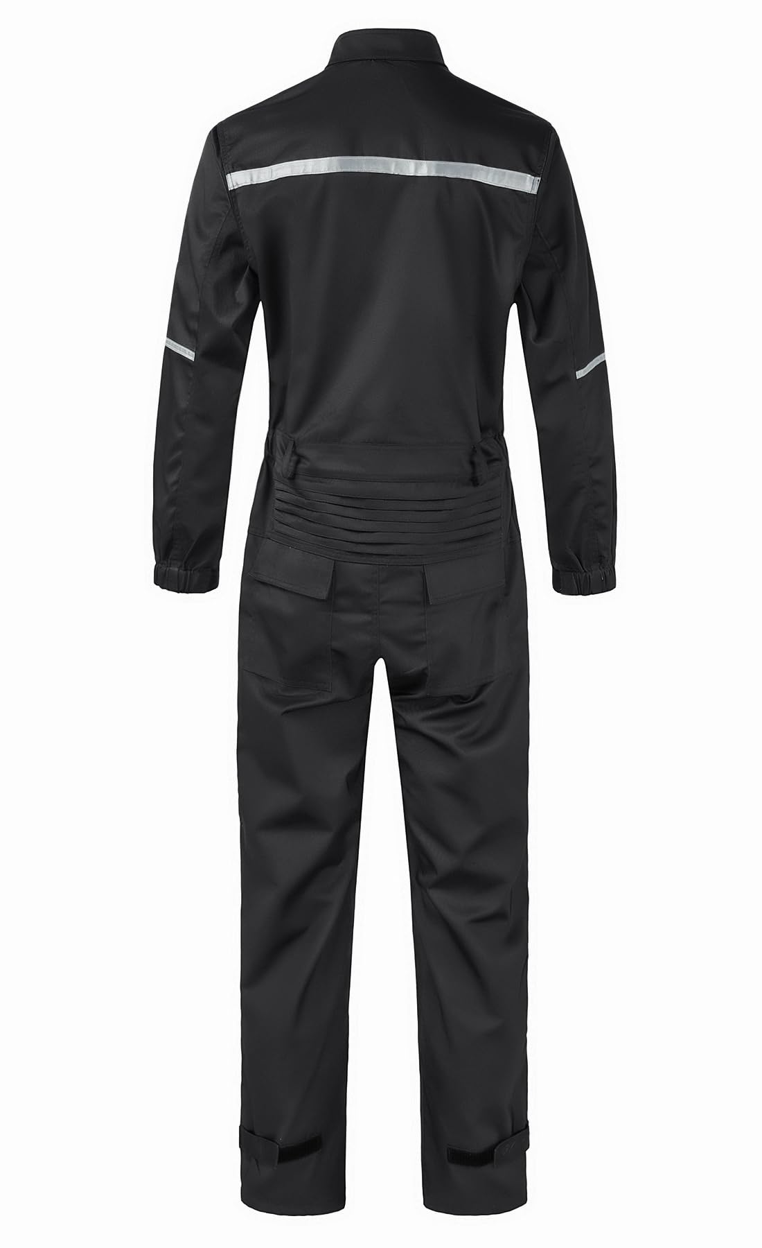 KTWOLEN Mens Workwear Coveralls Multi Pockets Work Suit Mechanic Overalls Jumpsuits Unisex Long Sleeve Garage Coverall, Black, XXL