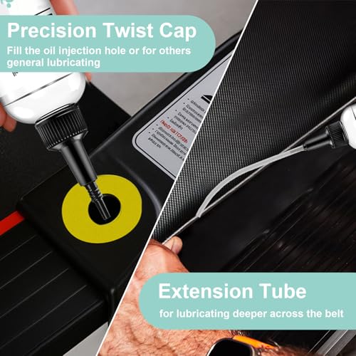 Treadmill Lubricant - 250ml Silicone Oil with Precision Cap & Tube