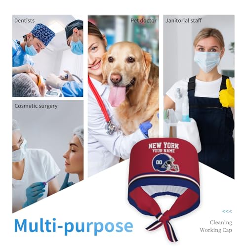 Personalized Football Scrub Cap for Adults - New York 1