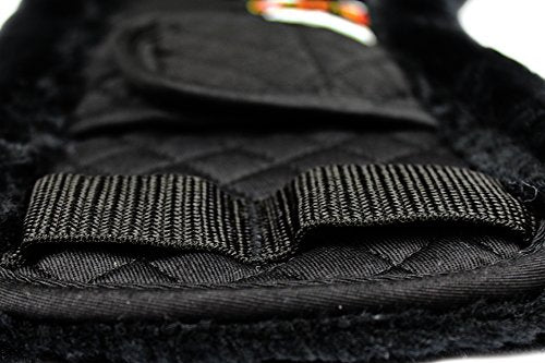 Black 30-Inch Equine Faux Shearling Girth Cover for Horses, Prevent Chafing & Galls