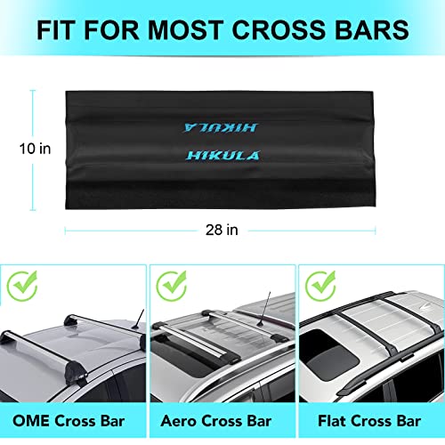 28" Soft Aero Roof Rack Pads with 15' Tie Down Straps for Kayaks