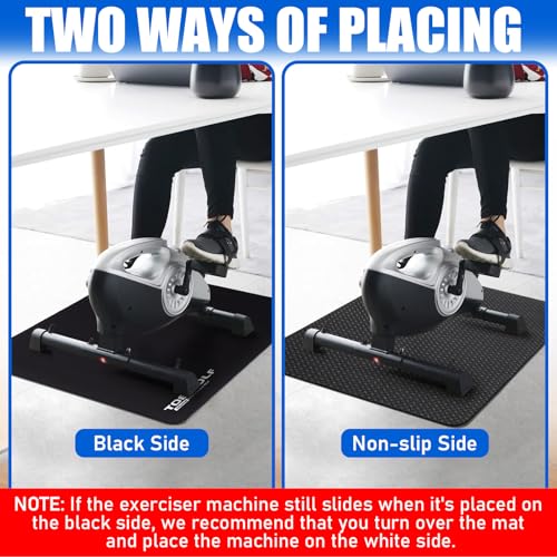 Non-Slip Workout Mat for Elliptical Machines - Black