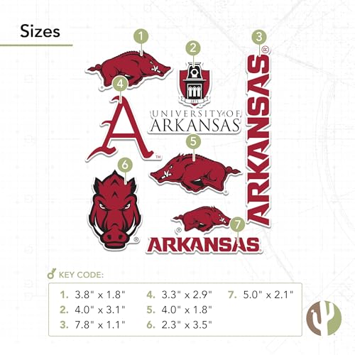 Arkansas Razorbacks Vinyl Sticker Decal for Laptops & Water Bottles