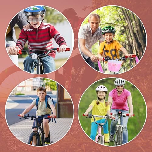 Red Kids Bicycle Handlebar Grips - 3/4 Inch Non-Slip Design