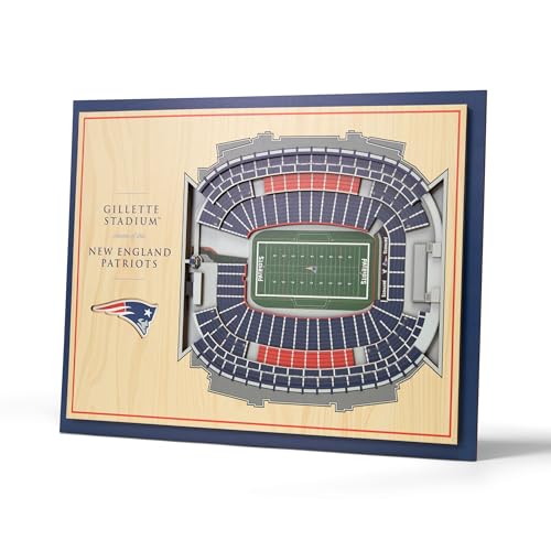 New England Patriots 3D StadiumView Wall Art - 5-Layer Design