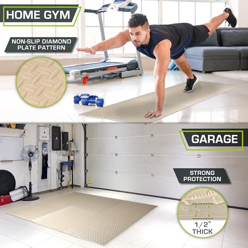 ProsourceFit 1/2-Inch Interlocking EVA Foam Puzzle Mat for Home Gym & Kids Play