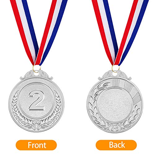 Gold, Silver, Bronze Award Medals with Neck Ribbon - 2 Inch