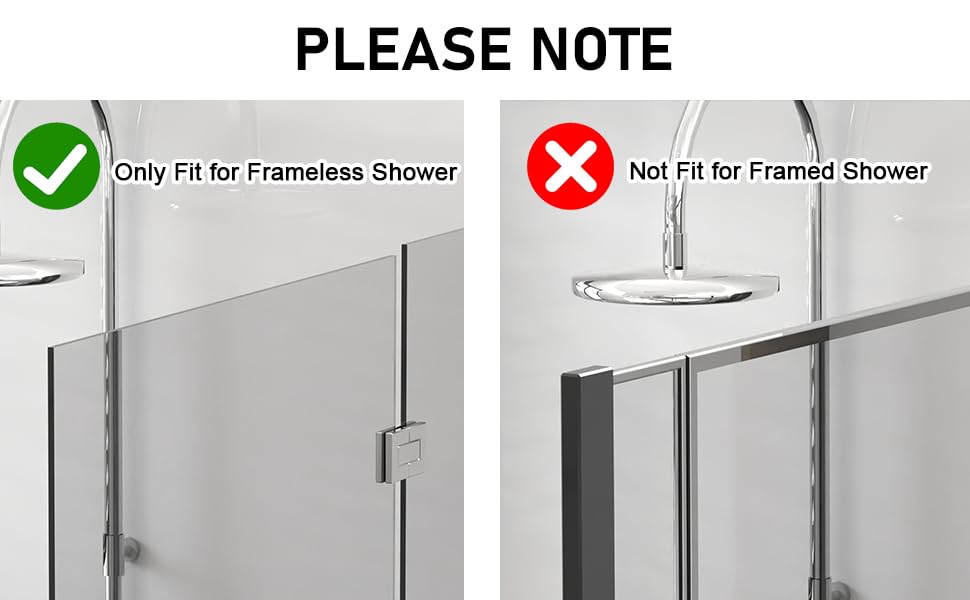 Shower Door Hook, Extended Length Double-Sided Hook for Frameless Shower Doors (7 Inch), Heavy-Duty Stainless Steel Hook for Bathrobes and Towels, No Drilling or Adhesive Required, 2-Pack, Silver