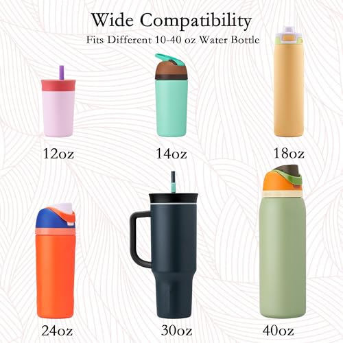 Silicone Handle Strap for Owala Water Bottles - Black with Handle