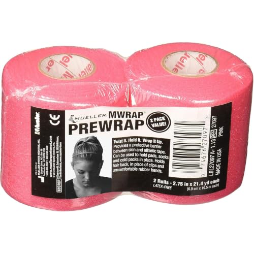 Athletic Tape Underwrap - Water-Resistant, Latex-Free, Pink - 2 Rolls