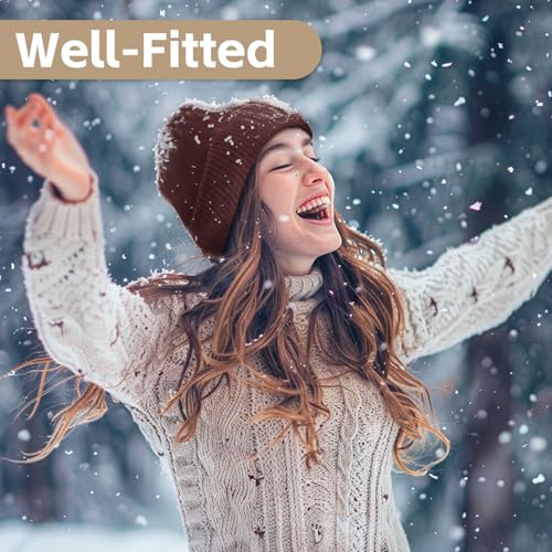 Classic Red Knit Beanie Hat for Men & Women - One Size