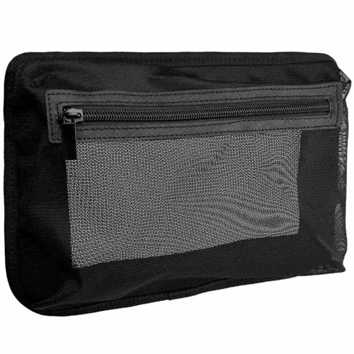Self Adhesive Boat Organizer Mesh Bag with Zipper - 10x7 Inch, 1PC