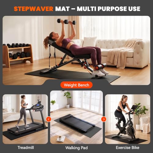 Treadmill Mat for Carpet & Hardwood Floors - 63" x 30" x 0.2" Thick