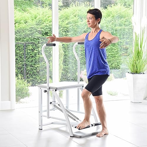 Precision Pilates Chair for Low-Impact Full Body Workouts - Gray