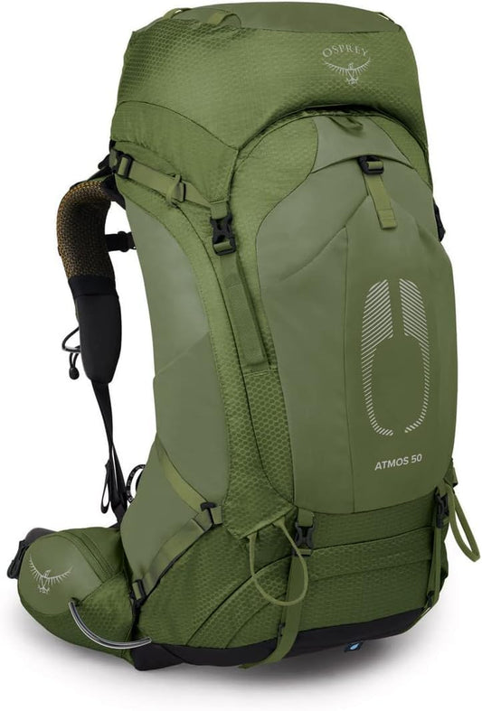 Osprey Atmos AG 50L Men's Backpacking Backpack, Mythical Green, S/M