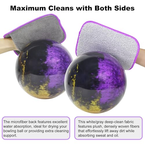 Wearable Bowling Ball Shammy Pad - 1-Pack Purple