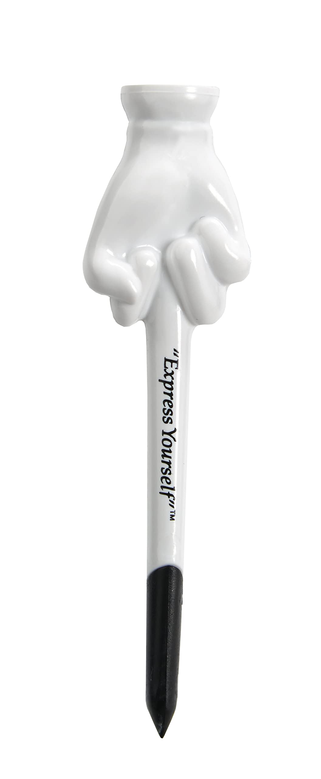 Nice Shot Patented Design Golf Tees - Express Yourself - 3 1/4 Inch Golf Tees - 12 Pack White