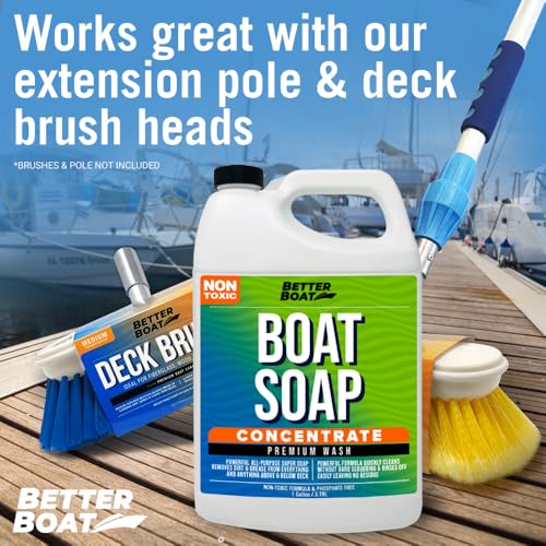 Better Boat Premium Grade 128oz Marine Concentrate Boat Soap Wash & Wax