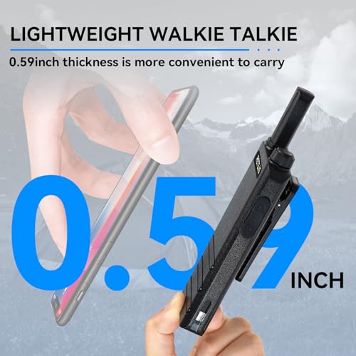 Retevis B3H Compact Walkie Talkies with Shatterproof Hidden Display, 2 Pack, FCC Certified, Ultra-Light, Long Battery Life