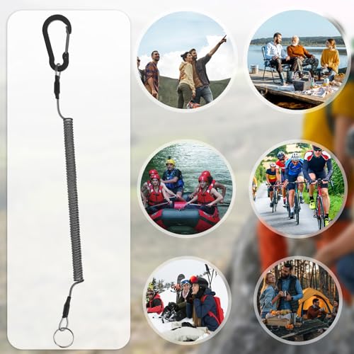 Heavy Duty Retractable Coiled Lanyard - 3 Pack