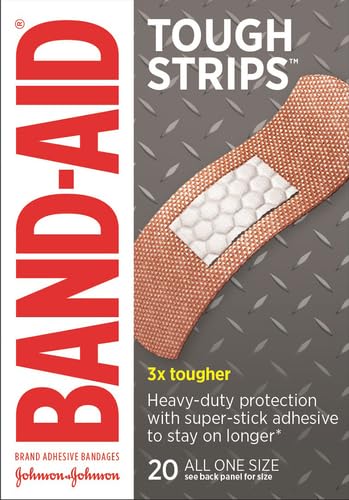 Tough Strips Heavy-Duty Adhesive Bandages - 20 Count (Pack of 2)