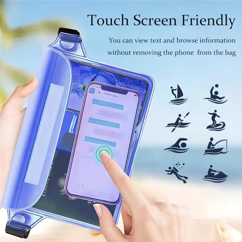Waterproof Phone Pouch with Adjustable Waist Strap - Black