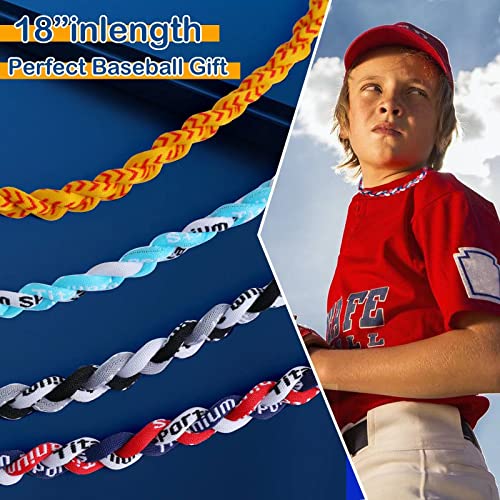Baseball Necklaces for Boys - 3 Braided Rope Titanium Accessories