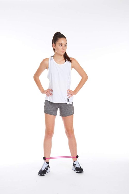 EDX Resistance Loop Bands with Handles for Workouts, Exercise, Fitness, Stretching, Physical Therapy | 3 Pack, Pink