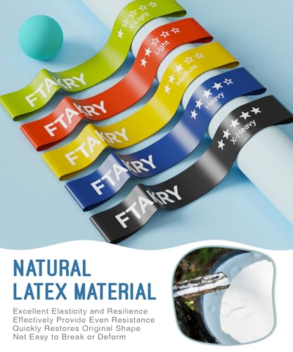 Natural Latex Resistance Bands Set - 5 Levels for Home Fitness - Assorted